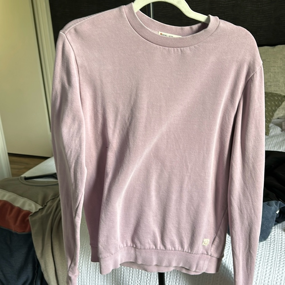 Marine Layer pink “distressed” sweater